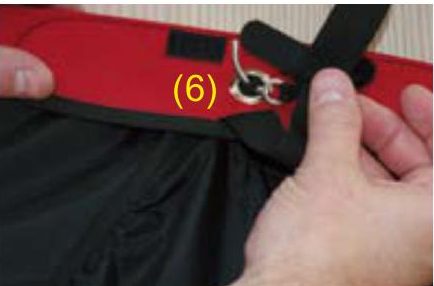 Splint fixiert den Spanngummi