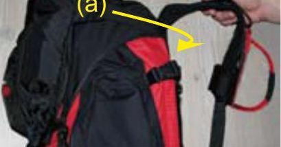 Steckgurt um den Rucksack